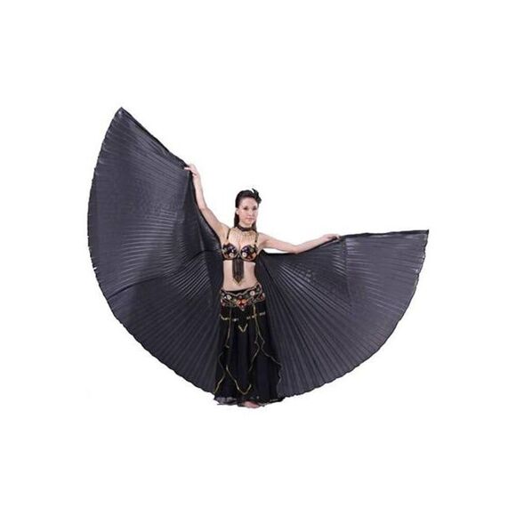 Leg Avenue 360 Degree Pleated Halter Isis Wings with Support Sticks - Picture 4 of 5